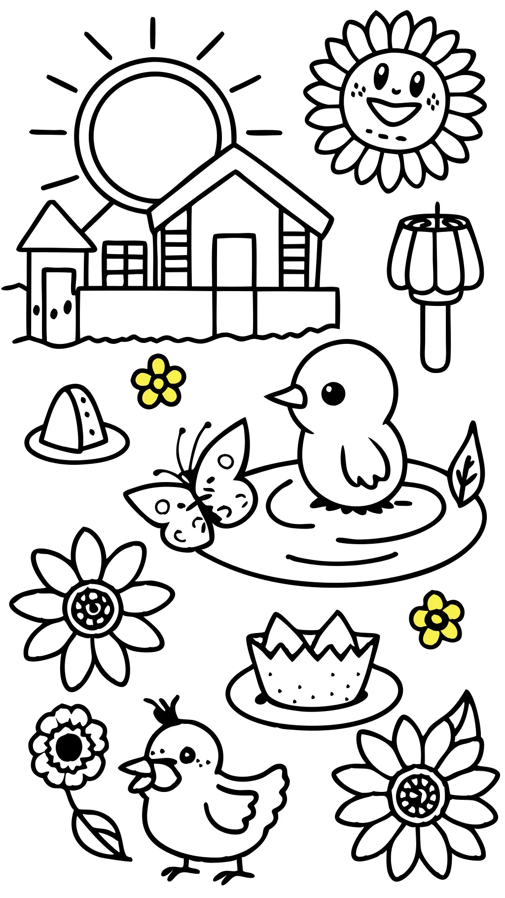 yellow coloring pages